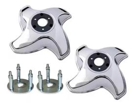 2 Calota 4 Pontas Aro 16 17,5 Metal Caminhao Rodoar + Suporte 2 Calota 4 Pontas Aro 16 17,5 Metal Caminhao Rodoar + Suporte