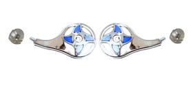 2 Calota Rodoar Estrela Azul Caminhao + Porca Cromada 2 Calota Rodoar Estrela Azul Caminhao + Porca Cromada