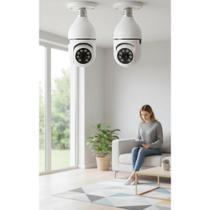 2 Câmeras IP Wifi Lâmpada 1080p Externa Colorida Visão Notur 2 Câmeras IP Wifi Lâmpada 1080p Externa Colorida Visão Notur