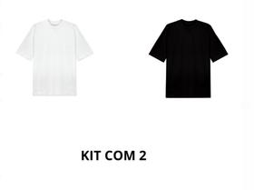 2 Camisetas de Algodão Masculina Lisa sem Estampa Básica