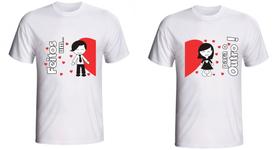 2 Camisetas FEITOS UM PARA O OUTRO fornecedor M&M Presentes Personalizados 2 Camisetas FEITOS UM PARA O OUTRO fornecedor M&M Presentes Personalizados