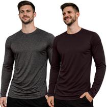 2 Camisetas Manga Longa Dry Fit Masculina