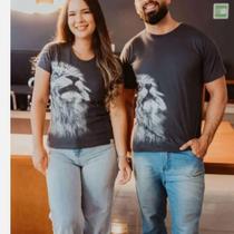 2 Camisetas pretas Unissex com Leão 2 Camisetas pretas Unissex com Leão