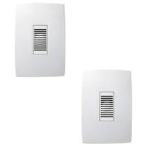 2 Campainha De Embutir Tipo Cigarra 127v Com Placa Pial