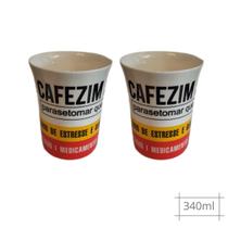 2 Caneca 340ml Cafezim Achocolatado Leite Quente