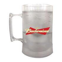 2 Caneca Chopp Cerveja Acrílico Gel Térmico Congela 430ml Budweiser - Relobraz