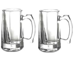 2 Caneca De Vidro Transparente Para Chopp 370ml Rock - Art House 2 Caneca De Vidro Transparente Para Chopp 370ml Rock - Art House