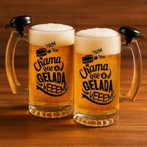 2 Canecas de Cerveja com Sino 450ml Vidro Resistente Chopp 2 Canecas de Cerveja com Sino 450ml Vidro Resistente Chopp