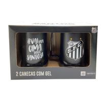 2 Canecas de Gel Dupla Santos 400ML - Licenciado