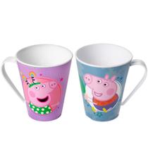 2 Canecas Estampada Peppa Infantil 360ml Original Plasútil