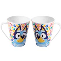 2 Canecas Estampadas Bingo e Bluey Livre BPA 360ml Estampado Original Plasútil