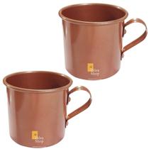 2 Canecas Moscow Mule Alumínio Pintado Cobre 350 Ml Drinks