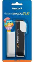 2 Caneta Borracha Flat + 1 Refil MERCUR