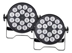 2 Canhão Refletor 18 Leds Rgbwa + Uv 6in1 Iluminação Dj 2 Canhão Refletor 18 Leds Rgbwa + Uv 6in1 Iluminação Dj