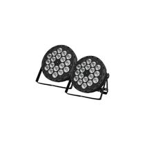 2 Canhao Refletor Par 18 Leds Rgbw 12w Quadriled Dmx 4in1