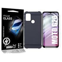 2 Capa Capinha PRETA + 2 P/Vidro Moto G20 6.5 XT2128-1 - Cell In Power25