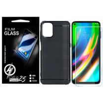 2 Capa Capinha PRETA + 2 P/Vidro Moto G9 Plus XT2087 6.8 - Cell In Power25 - Motorola