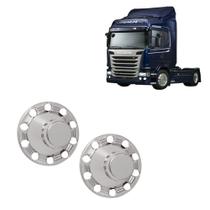 2 Capa Cubo de Roda Traseira Scania P/G/R Highline c Tração