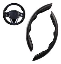 2 Capa De Volante Proteção E Conservação Modelo Sport Estilo Fibra De Carbono De Encaixe Pegada Firme