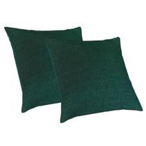 2 Capas Almofada Luxo 50X50 Suede Premium Com Ziper Verde