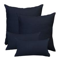 2 Capas Almofadas Decorativa Ziper Invisivel 50x50cm e 2 Capa Retangular 50x30cm Azul 2 Capas Almofadas Decorativa Ziper Invisivel 50x50cm e 2 Capa Retangular 50x30cm Azul
