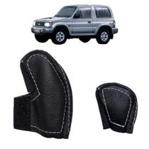 2 Capas Couro Alavanca de marcha manual e reduzida Pajero gls 1992 a 1999