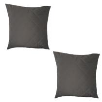 2 capas de almofadas com zíper 50 x 50 matelada com enchimento preço baixo cinza escuro