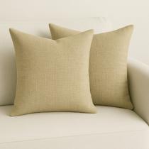 2 Capas de Almofadas Linho Luxo Sofa Decorativa Ziper Invisivel 45x45 Azul