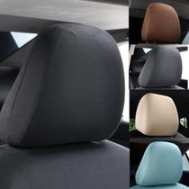 2 capas universais para encosto de cabeça de carro, macias, pretas 2 capas universais para encosto de cabeça de carro, macias, pretas