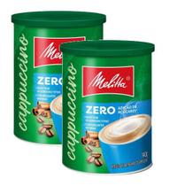 2 cappuccino solúvel melitta zero adição açúcares lata 140g