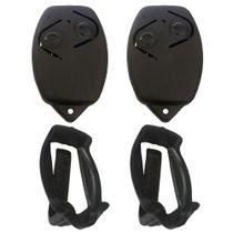 2 Carcaça Frente e Fundo para Controle Remoto Portão Rossi + 2 Suporte para Fixação