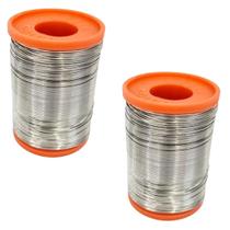 2 Carretel Estanho P/ Solda Fluxo Ra 0,5mm 250g Cobix