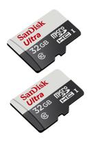 2 Cartão Memória Sandisk Ultra 32gb 100mb/s Classe 10 Microsd