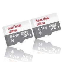 2 Cartão Memória Sandisk Ultra 64gb 100mb/s Classe 10 Microsd