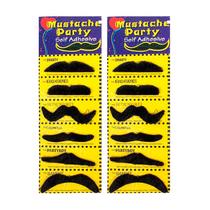 2 Cartelas Bigode Artificial Fantasia Carnaval Mustache