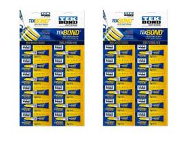 2 Cartelas Com 12 Colas Instantânea Multiuso Tek Bond 2 gr