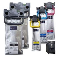 2 Cartuchos de tinta Preto Kit Color e tanque de Manut. R04L WFC5710 C5790 C5210 Tinta Profeel
