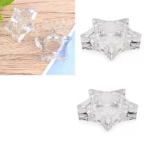 2 Castiçal De Vidro Formato Estrela Pote Enfeite Velas 2 Castiçal De Vidro Formato Estrela Pote Enfeite Velas