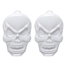 2 Caveiras Decorativa Parede dia Bruxas Festa Mortos 50cm 2 Caveiras Decorativa Parede dia Bruxas Festa Mortos 50cm
