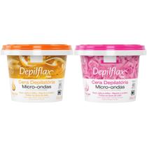 2 Cera Depilatoria Micro-Ondas Natural Rosas 200G Depilflax