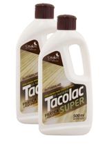 2 cera líquida autobrilho madeira tacolac super frasco 500ml