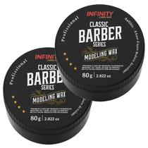 2 Cera Modeladora Modeling Wax Classic Barber 80g Infinity