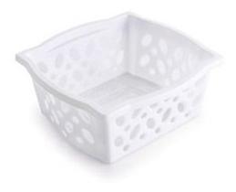 2 Cestinha De Plástico Retangular Organizadora Empilhável M