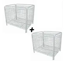 2 Cesto Porta Expositor Fraldas Farmácia Bola Utilidades