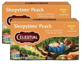2 CHá CELESTIAL SLEEPYTIME PEACH Sabor Pessego 20 Sachês 29g
