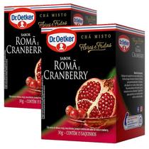 2 CHÁ DE ROMÃ E CRANBERRY 30 Gramas