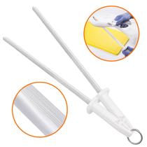 2 Chaira Dupla Função Lisa e Estriada Inox 12Pol 5542-12 Açougue Frigoríficos Cabo Antibacteria Linha Nacional