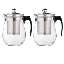 2 Chaleiras De Vidro Infusor Removivel Alça 500ml Resistente 2 Chaleiras De Vidro Infusor Removivel Alça 500ml Resistente