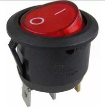 2 Chave gangorra kcd15101N luz vermelho 3 terminais on/off 2 Chave gangorra kcd15101N luz vermelho 3 terminais on/off