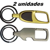 2 Chaveiro Metal Luxo Pra Carro Com Função Abridor D Garrafa